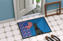 Load image into Gallery viewer, Black Schnauzer USA American Doormat - 24x36 Decorative Floor Mat – Indoor/Outdoor Rug with Artistic Flair