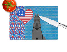 Load image into Gallery viewer, Black Schnauzer USA American Glass Cutting Boards – Durable, Decorative Kitchen Art Large