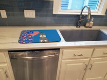 Load image into Gallery viewer, Salt Pepper Schnauzer USA American Dish Drying Mat – Absorbent, Artistic Kitchen Essentials