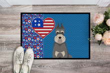 Load image into Gallery viewer, Salt Pepper Schnauzer USA American Doormat - 24x36 Decorative Floor Mat – Indoor/Outdoor Rug with Artistic Flair