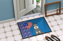 Load image into Gallery viewer, Salt Pepper Schnauzer USA American Doormat - 24x36 Decorative Floor Mat – Indoor/Outdoor Rug with Artistic Flair