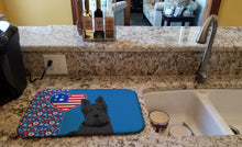 Load image into Gallery viewer, Black Scottish Terrier USA American Dish Drying Mat – Absorbent, Artistic Kitchen Essentials