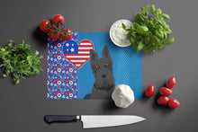 Load image into Gallery viewer, Black Scottish Terrier USA American Glass Cutting Boards – Durable, Decorative Kitchen Art Large
