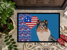 Load image into Gallery viewer, Blue Merle Sheltie USA American Doormat - 24x36 Decorative Floor Mat – Indoor/Outdoor Rug with Artistic Flair