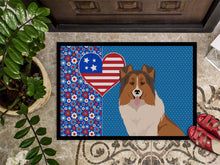 Load image into Gallery viewer, Sable Sheltie USA American Doormat - 24x36 Decorative Floor Mat – Indoor/Outdoor Rug with Artistic Flair