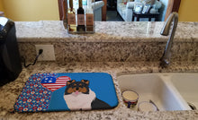 Load image into Gallery viewer, Tricolor Sheltie USA American Dish Drying Mat – Absorbent, Artistic Kitchen Essentials