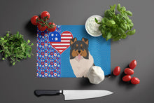 Load image into Gallery viewer, Tricolor Sheltie USA American Glass Cutting Boards – Durable, Decorative Kitchen Art Large
