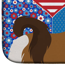 Load image into Gallery viewer, Red and White Shih Tzu USA American Dish Drying Mat – Absorbent, Artistic Kitchen Essentials