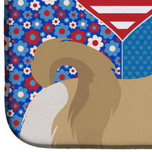 Load image into Gallery viewer, Gold and White Shih Tzu USA American Dish Drying Mat – Absorbent, Artistic Kitchen Essentials