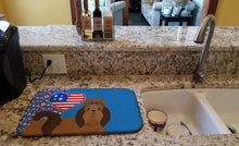 Load image into Gallery viewer, Red Shih Tzu USA American Dish Drying Mat – Absorbent, Artistic Kitchen Essentials