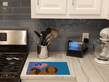 Load image into Gallery viewer, Red Shih Tzu USA American Glass Cutting Boards – Durable, Decorative Kitchen Art Large