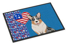 Load image into Gallery viewer, Blue Merle Cardigan Corgi USA American Doormat - 24x36 Decorative Floor Mat – Indoor/Outdoor Rug with Artistic Flair