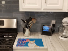 Load image into Gallery viewer, Fawn Cardigan Corgi USA American Glass Cutting Boards – Durable, Decorative Kitchen Art Large