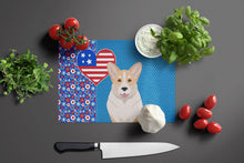 Load image into Gallery viewer, Fawn Cardigan Corgi USA American Glass Cutting Boards – Durable, Decorative Kitchen Art Large