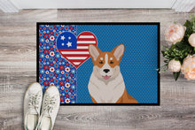 Load image into Gallery viewer, Red Cardigan Corgi USA American Doormat - 24x36 Decorative Floor Mat – Indoor/Outdoor Rug with Artistic Flair