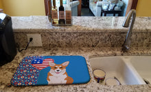 Load image into Gallery viewer, Red Pembroke Corgi USA American Dish Drying Mat – Absorbent, Artistic Kitchen Essentials