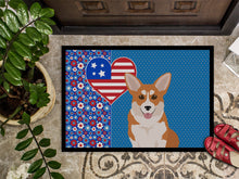 Load image into Gallery viewer, Red Pembroke Corgi USA American Doormat - 24x36 Decorative Floor Mat – Indoor/Outdoor Rug with Artistic Flair