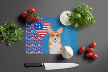 Load image into Gallery viewer, Red Pembroke Corgi USA American Glass Cutting Boards – Durable, Decorative Kitchen Art Large