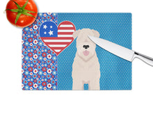 Load image into Gallery viewer, Soft Coated Wheaten Terrier USA American Glass Cutting Boards – Durable, Decorative Kitchen Art Large