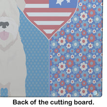 Load image into Gallery viewer, Soft Coated Wheaten Terrier USA American Glass Cutting Boards – Durable, Decorative Kitchen Art Large