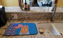 Load image into Gallery viewer, Blue and Tan Full Coat Yorkshire Terrier USA American Dish Drying Mat – Absorbent, Artistic Kitchen Essentials