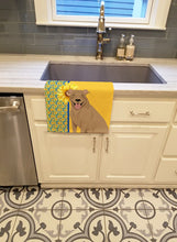 Load image into Gallery viewer, Summer Sunflowers Fawn Pit Bull Terrier Kitchen Towel