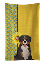 Load image into Gallery viewer, Summer Sunflowers Bernese Mountain Dog Kitchen Towel