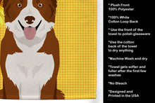 Load image into Gallery viewer, Summer Sunflowers Red and White Border Collie Kitchen Towel