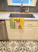 Load image into Gallery viewer, Summer Sunflowers Fawn Boston Terrier Kitchen Towel