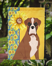 Load image into Gallery viewer, Summer Sunflowers Natural Eared Red Fawn Boxer Garden Flag – Decorative Outdoor Yard Flag