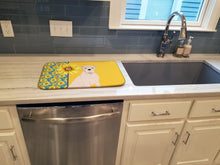 Load image into Gallery viewer, Summer Sunflowers Natural Eared White Boxer Dish Drying Mat – Absorbent, Artistic Kitchen Essentials
