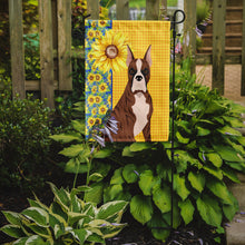Load image into Gallery viewer, Summer Sunflowers Red Brindle Boxer Garden Flag – Decorative Outdoor Yard Flag