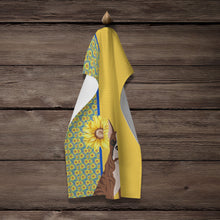 Load image into Gallery viewer, Summer Sunflowers Red Brindle Boxer Kitchen Towel