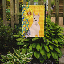 Load image into Gallery viewer, Summer Sunflowers White Boxer Garden Flag – Decorative Outdoor Yard Flag