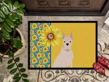 Load image into Gallery viewer, Summer Sunflowers White Boxer Doormat - 18x27 Decorative Floor Mat – Indoor/Outdoor Rug with Artistic Flair