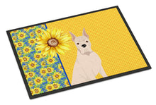 Load image into Gallery viewer, Summer Sunflowers White Boxer Doormat - 18x27 Decorative Floor Mat – Indoor/Outdoor Rug with Artistic Flair