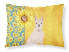 Load image into Gallery viewer, Summer Sunflowers White Boxer Fabric Standard Pillowcase – Artistic Decorative Front, White Back