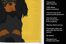 Load image into Gallery viewer, Summer Sunflowers Black and Tan Cavalier Spaniel Kitchen Towel