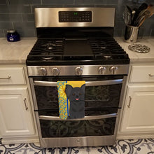 Load image into Gallery viewer, Summer Sunflowers Longhaired Black Chihuahua Kitchen Towel