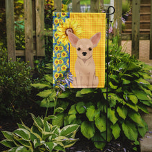 Load image into Gallery viewer, Summer Sunflowers Fawn Chihuahua Garden Flag – Decorative Outdoor Yard Flag