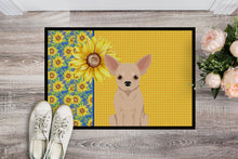 Load image into Gallery viewer, Summer Sunflowers Fawn Chihuahua Doormat - 24x36 Decorative Floor Mat – Indoor/Outdoor Rug with Artistic Flair