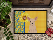 Load image into Gallery viewer, Summer Sunflowers Fawn Chihuahua Doormat - 24x36 Decorative Floor Mat – Indoor/Outdoor Rug with Artistic Flair