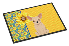 Load image into Gallery viewer, Summer Sunflowers Fawn Chihuahua Doormat - 24x36 Decorative Floor Mat – Indoor/Outdoor Rug with Artistic Flair