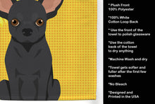 Load image into Gallery viewer, Summer Sunflowers Black Chihuahua Kitchen Towel