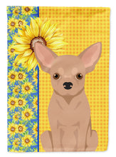 Load image into Gallery viewer, Summer Sunflowers Cream Chihuahua Garden Flag – Decorative Outdoor Yard Flag