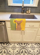 Load image into Gallery viewer, Summer Sunflowers Cream Chihuahua Kitchen Towel