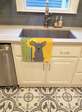 Load image into Gallery viewer, Summer Sunflowers Blue Chihuahua Kitchen Towel