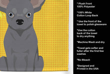 Load image into Gallery viewer, Summer Sunflowers Blue Chihuahua Kitchen Towel