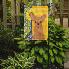 Load image into Gallery viewer, Summer Sunflowers Gold Chihuahua Garden Flag – Decorative Outdoor Yard Flag