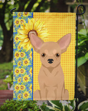 Load image into Gallery viewer, Summer Sunflowers Gold Chihuahua Garden Flag – Decorative Outdoor Yard Flag